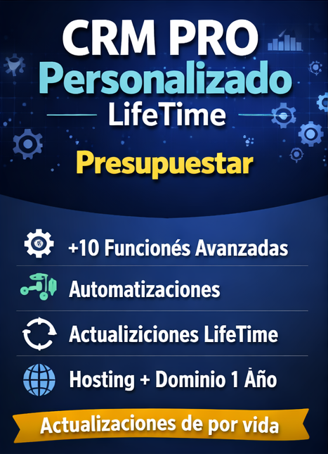 Sistema + CRM Personalizado empresas